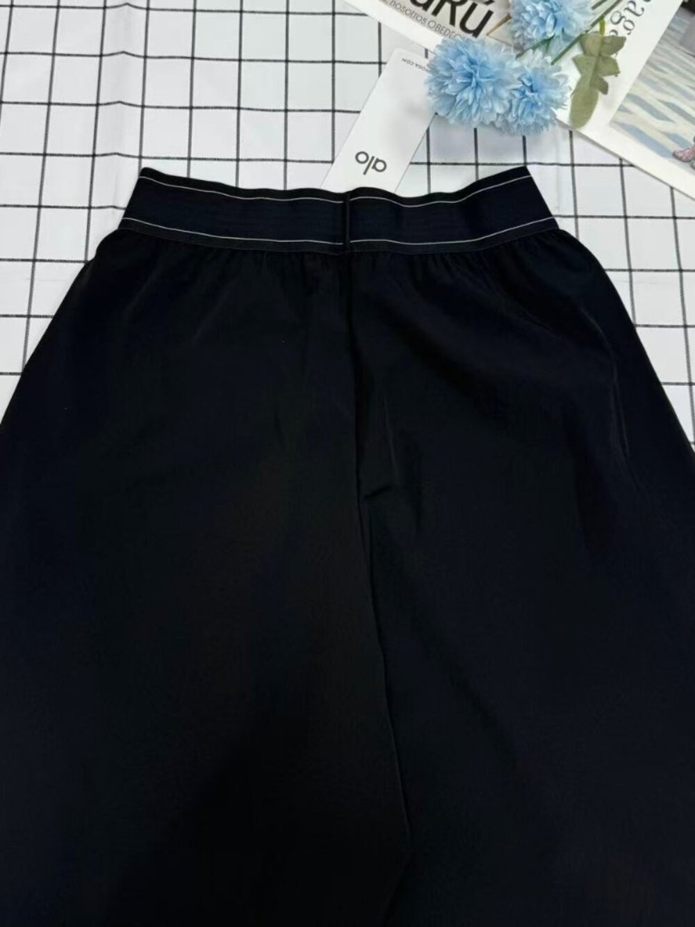 💗Black ALO Yoga  Straight-Leg Trouser Suit Up Pants🤭NWT (Length:30" Inseam) - Picture 6 of 8